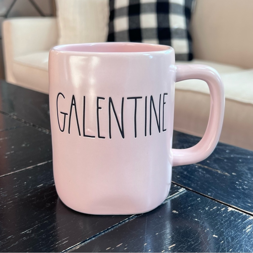 ⭐️ Rae Dunn GALENTINE Mug ALLSIDE pink CERAMIC